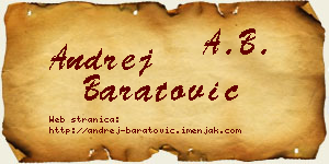Andrej Baratović vizit kartica
